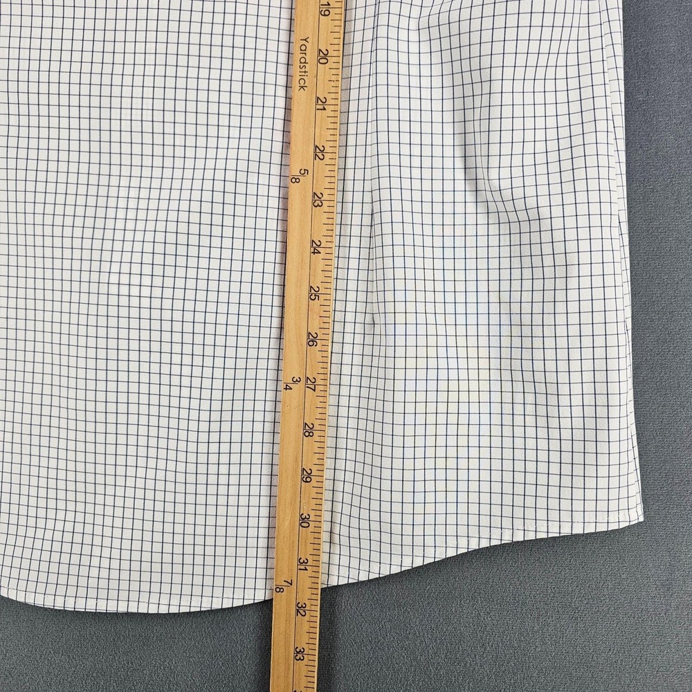 Mizzen+Main Leeward Shirt Mens XL White Check Trim Fit Non Iron Stretch - Picture 8 of 9